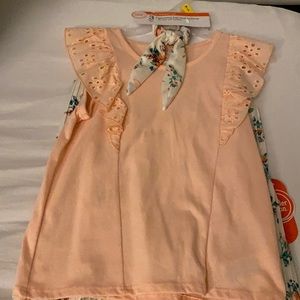 Matching too and bottom with hair scrunchy